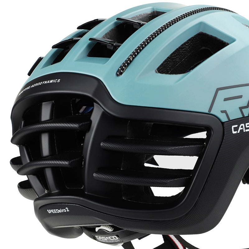 Green bike helmet for road races
