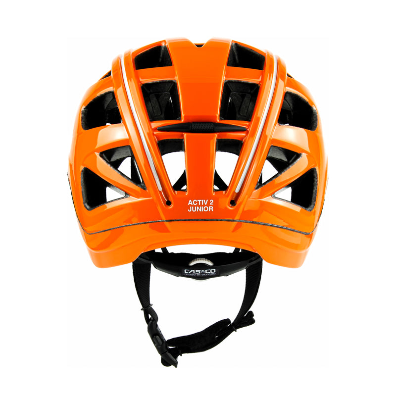 Kids orange bike helmet