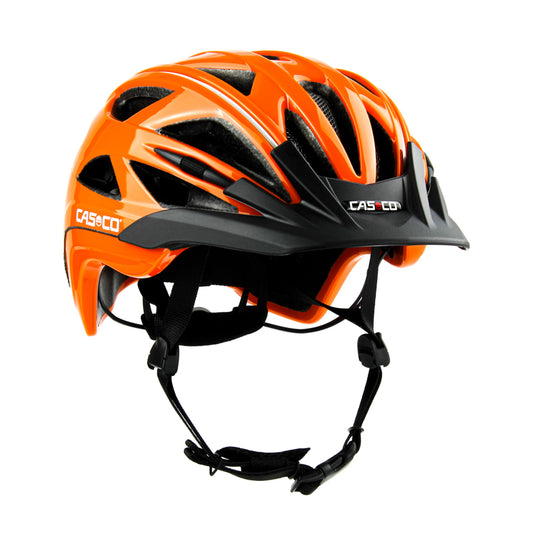 Orange child bike helmet