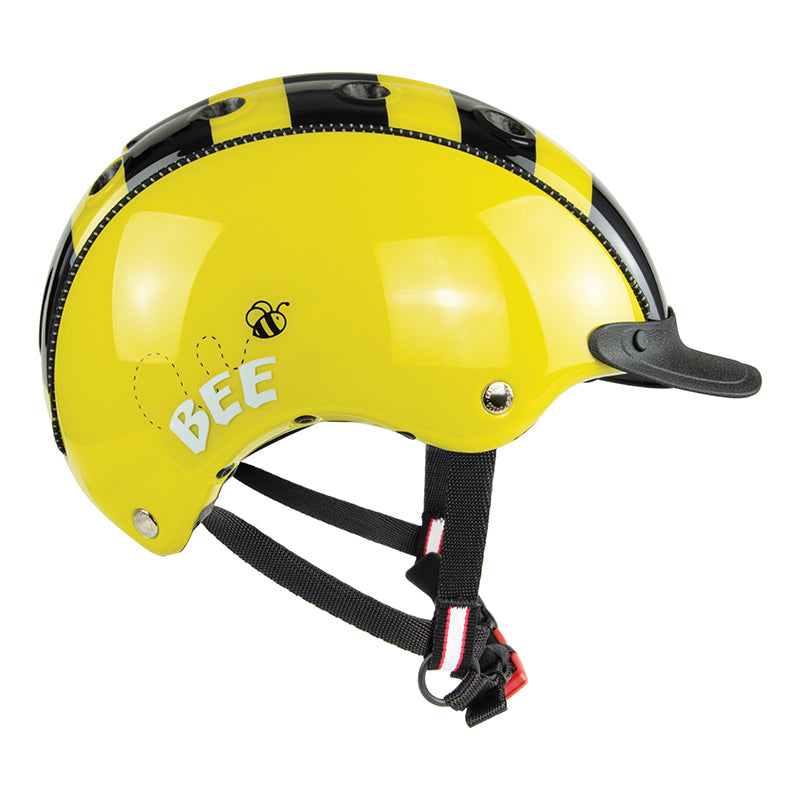 Yellow kids bike helmet