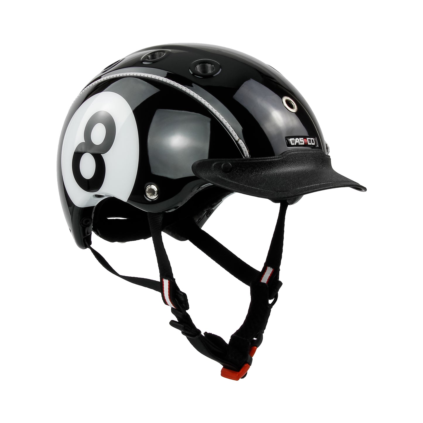Kids bike helmet with number 8