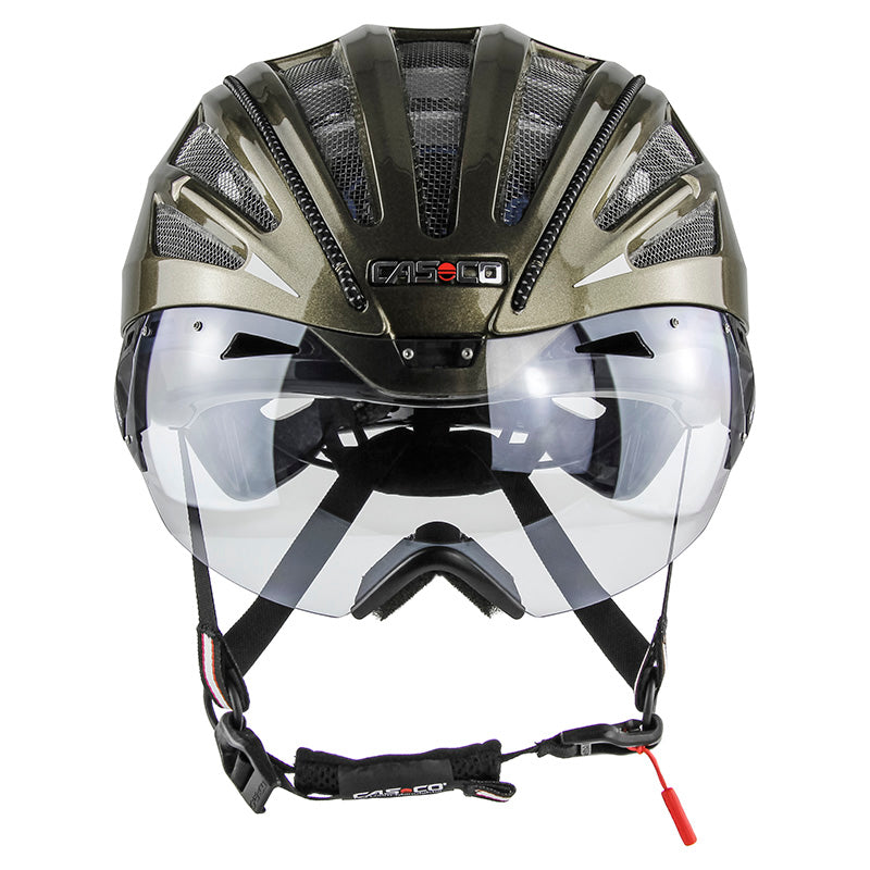Bike riding road race helmet with removable visor